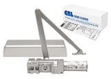 CRL PR90 Aluminum Finish Adjustable Spring Power Size 1-6 Cast Iron Surface Mount Door Closer