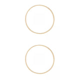 ATORSE 2Pcs Embroidery Hoop Wooden Round Bamboo Cross Stitch for Art Craft