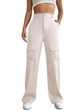 Leriya Fashion Women Cargo Pant | Woman Trousers | Women'S High-Waisted Pant | Women Trousers Pants White,WhiteApparel,XL
