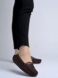 Shoetopia Upper Suede Detailed Brown Loafers For Women & Girls /Eu37,Brown,4,B0FF378CBJ