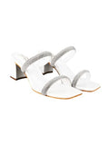 Shoetopia Women'S Block Heel Sandal,White,5,B0CKXQR7K2