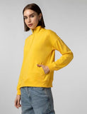 Fyltr Women'S Casual Stand Collar Jacket With Drop Shoulder & Boxy Fit - Half Zipper | Utility Pockets | Rib Hem & Cuff Mellow Yellow,Mellow Yellow,Mellow Yellow,2Xl