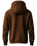 Adro Men'S Cotton Neck Hooded Sweatshirt (H24-Pln-Br_Downtown Brown,Downtown BrownApparel,XL