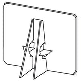 Lineco SelfStick Double Wing Easel Back, 12 inches, White, Package of 25 (L3281238)