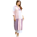 Gosriki Women'S Rayon Viscose Shirt Collar Regular Kurta With Palazzo (Vejal Purple-Gs_Xxl_Purple_Xx-Large),Purple,2,B0DVPCNS1G