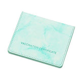 Merishopp 5Xvaccination Card Protector Slim Leather Wallet For Documents Light Green| Trendy | Comfortable | Fashionable | Soft 