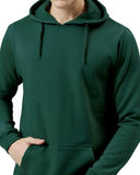 Adro Men'S Cotton Neck Hooded Sweatshirt (H24-Pln-Grn-M_Green)