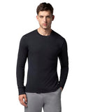 Fyltr Men'S Casual Crewneck Full Sleeve T-Shirt With Stab Stitched Front Pocket Detail,Every Ebony,Every Ebony,S