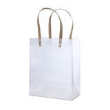 Adaamya 6 Pcs Large Translucent Reusable Gift Bags with Golden Handle | Ideal for Wedding Valentine Day Birthday Anniversary Par