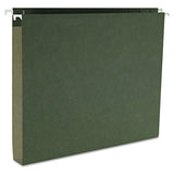 1 Capacity Box Bottom Hanging File Folders, Letter, Green, 25/Box