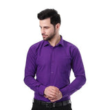 Xjarvis Austin Men'S Cotton Blend Shirt |Slim Fit Formal Shirt With Pocket |Plain | Long Sleeve Spread Collar | Casual Wear Regular Fit Shirt Pack Of 2 (Pastel Purple Slate Blue Xl),Pastel Purple, Slate,,B0F6KHKSX5
