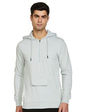 Fyltr Men'S Casual Full Sleeve Hoodie With Drawstring - Half Zip Closure | Utility Pocket With Flap | Casual Winterwear For Men,Crystal Clear,Crystal Clear,S