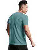 Eyebogler Mens Round Neck Half Sleeve Solid Dry Fit Tshirt Pack Of 1 Moss Green,Moss GreenApparel,XL