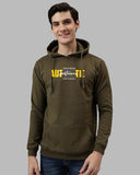 Adro Men'S Cotton Blend Neck Hooded Sweatshirt (H24-Spt-Ol_Olive,OliveApparel,L