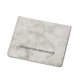Merishopp 5Xvaccination Card Protector Slim Leather Wallet For Documents Grey| Trendy | Comfortable | Fashionable | Soft Fabric