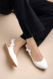 Shoetopia Casual Side Bow Detailed White Flat Belly For Women & Girls-Eu36,White,3,B0DK7BDWLC