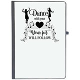 Udnag Ruled Notebook Diary Dancing | Dance With Your Heart, [A5 80Pages 80Gsm]