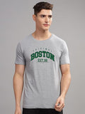 Adro Mens Printed T Shirt - Premium Cotton Graphic Printed Tshirt - Grey T-Shirt - Rn24-Bost-Gr-M