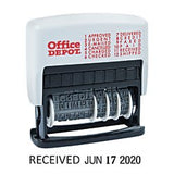 Office Depot Brand SelfInking 12in1 Micro Message Dater, Black