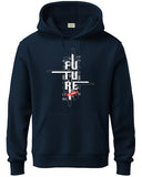 Adro Men'S Cotton Blend Neck Hooded Sweatshirt (H24-Ftr-Nb_Navy Blue,Navy BlueApparel,L