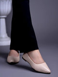 Shoetopia Women'S Creamtextured Bellies Stylish Pointed Toe Flats For Office Casual & Daily Eu40,Cream,7,B0DRJDF4DK