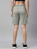 Enamor Athleisure Shorts For Women With Pockets With Adjustable Waist Used For Gym Yoga Workout (A702_Army Green Melange_Xl)