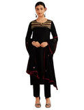 Kaari Rayon Staple Women's Kurta Set (KAAAW24WSKD-92030_Kohl Black_XL)