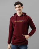 Adro Men'S Cotton Blend Neck Hooded Sweatshirt (H24-Rac-Mr_Maroon