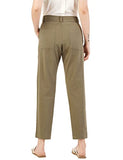 Fyltr Womens Regular Stretch Cotton Comfortable Soft Khaki Trousers,Alive Olive,Alive Olive,36