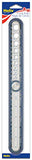 Helix Circle Ruler With Integrated Circle Templates, 12 Inch / 30Cm, Assorted Colors (36001)