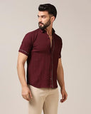 Toplot Men'S Regular Fit Casual Shirt (Chatai-Shirt-5174-Maroon-Xl),Maroon,,B0CYH2THVW
