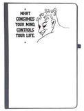 Udnag Ruled Notebook Diary Mind | What Consumes Your Mind Controls Your Life, [A5 80Pages 80Gsm]