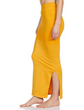 Clovia Womens Petticoat Style Saree Shapewear With Side Slit (Sw0023P07_Yellow_S)