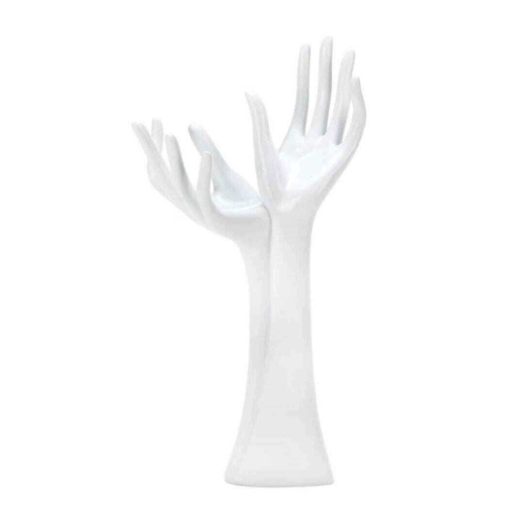 Koehler 10016188 12.375 Inch Helping Hands Jewelry Holder, No Size, White