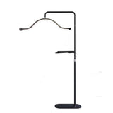 Atlas View Adjustable Half Moon LED Floor Lamp - Dimmable Touch Control Lamp with Rotatable Halo Design & Stable Base - Eyelash 