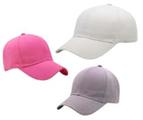 Sba Prime Soft Cotton Adjustable Baseball Caps Pack Of 3 | Unisex Free Size Caps For Men & Women | Lightweight Comfortable Caps 