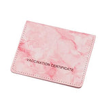 Merishopp 2Xvaccination Card Protector Slim Leather Wallet For Documents Pink| Trendy | Comfortable | Fashionable | Soft Fabric