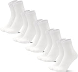 MenS White 5Pairs MidCrew Length Socks, Soft Cotton, Breathable & Comfortable Everyday Wear