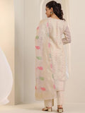 Libas Women'S Chanderi Silk Kurta Sets (99066O_Off White_L)
