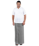 Prakasam Cotton Mens Premium Kfc Plain Welcro Pocket Dhoti (Kfc-Pln-Ash) Ash L