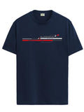 Adro Men'S Graphic Printed 100% Cotton T-Shirt - Regular Fit, Printed T-Shirts For Men (Rn24-Rac-Nb_Navy_S)