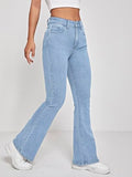 Toplot High Waist Flare Leg Jeans (Jeans-5155-Sky-28),Sky,28,B0CVB75JSX