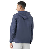 Pumpd Mens All-Purpose Windcheater With Front Zip Closure & Hoodie -With Self Packing Kit,Wavy Navy,Wavy Navy,M