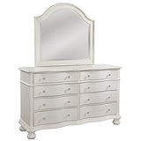 American Woodcrafters Rodanthe Dove White Wood Dresser And Mirror