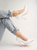Shoetopia Girls Belly-Kia White Pump - 7 Uk (Girls-Belly-Kia-White),White,7,B0CQK6118S