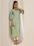 Libas Women'S Silk Straight Kurta (G2739_Green_Xl)