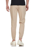 Fyltr Men'S Taper Fit Stretch Cotton Joggers With Elasticated Waistband & Drawstrings Beige,Beige,Beige,28