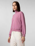 Fyltr Women'S Drop Shoulder Boxy Fit Sweatshirt With Turtle Neck & Balloon Sleeve Peony Pink,Peony Pink,Peony Pink,2Xl