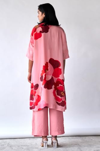 Gosriki Women'S Cotton Blend Regular Length Printed Co-Ord Set (Ganj Co Pink-Gs_S_Pink_Small),Pink,,B0CLY8VWD6