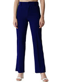 Kotty Women Solid Polyester Blend Dark Sapphire Blue Trouser (Dark Sapphire Blue,32)
